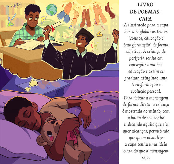 Capa para livro de poemas infantil